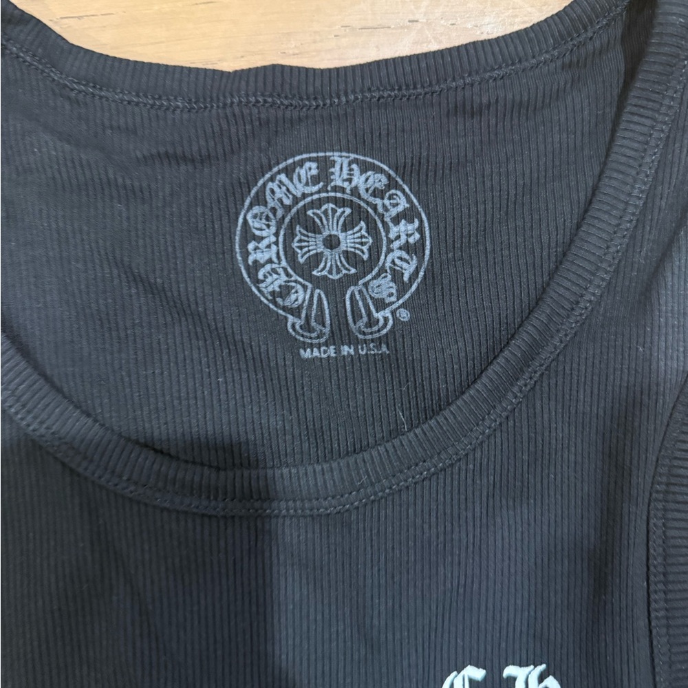 Chrome Hearts Black Ribbed Tank Top - Picture 2 of 3